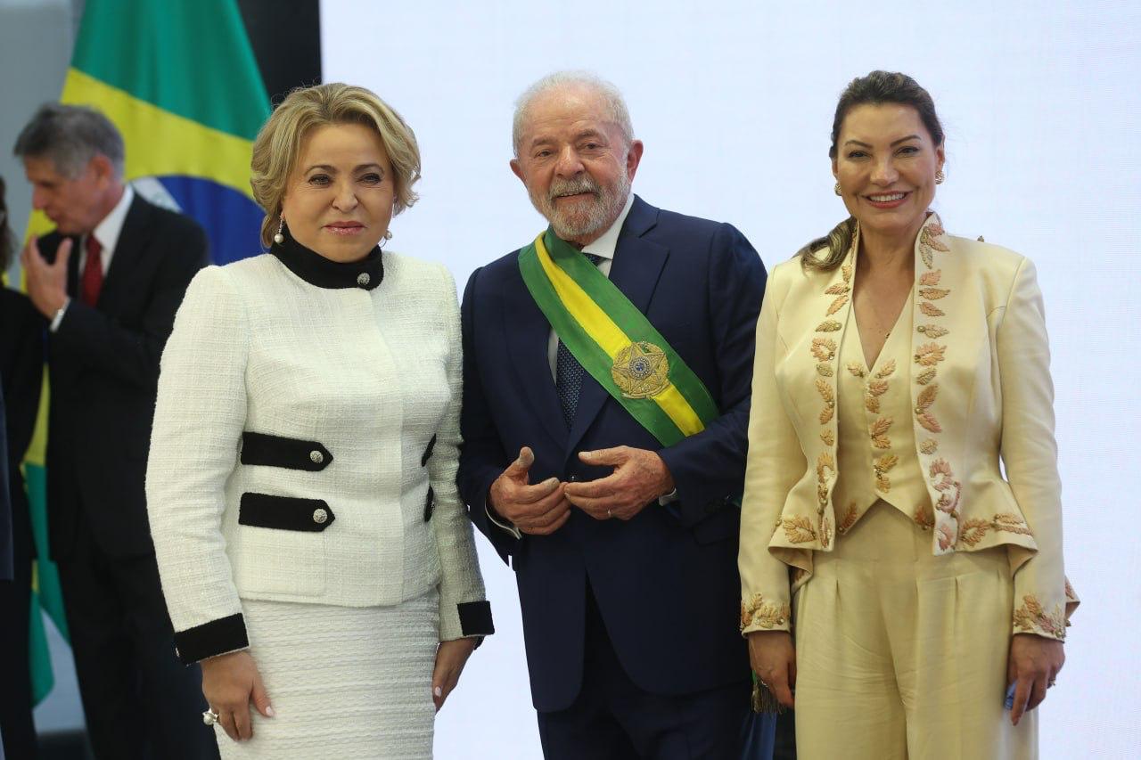 Presidente do Conselho da Federação da Assembleia Federal da Federação da Rússia Valentina Matvienko participou da cerimônia de posse do Presidente do Brasil.