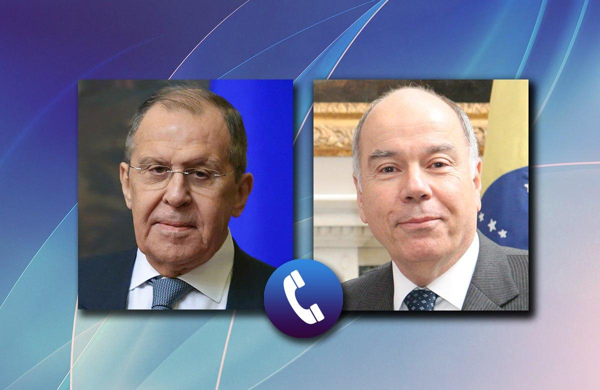 Conversa telefónica entre o Ministro dos Negócios Estrangeiros da Rússia e o Ministro da Relaçoes Exteriores do Brasil